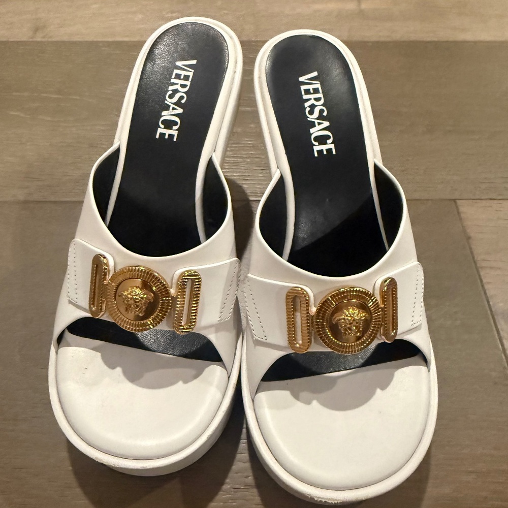 Versace Medusa Platform Mule Sandals